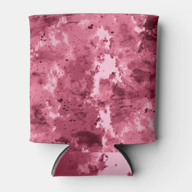 Abstract watercolor grunge: camouflage pattern. can cooler (Front)
