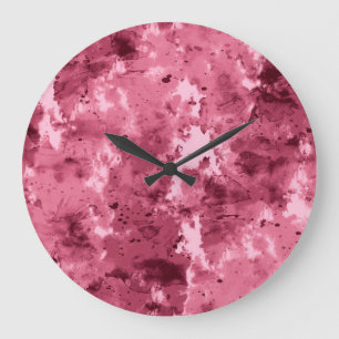 Abstract watercolor grunge: camouflage pattern. large clock