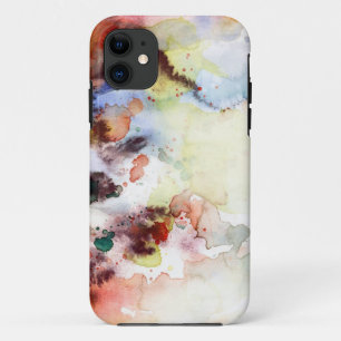 Abstract watercolor grunge texture with paint iPhone 11 case