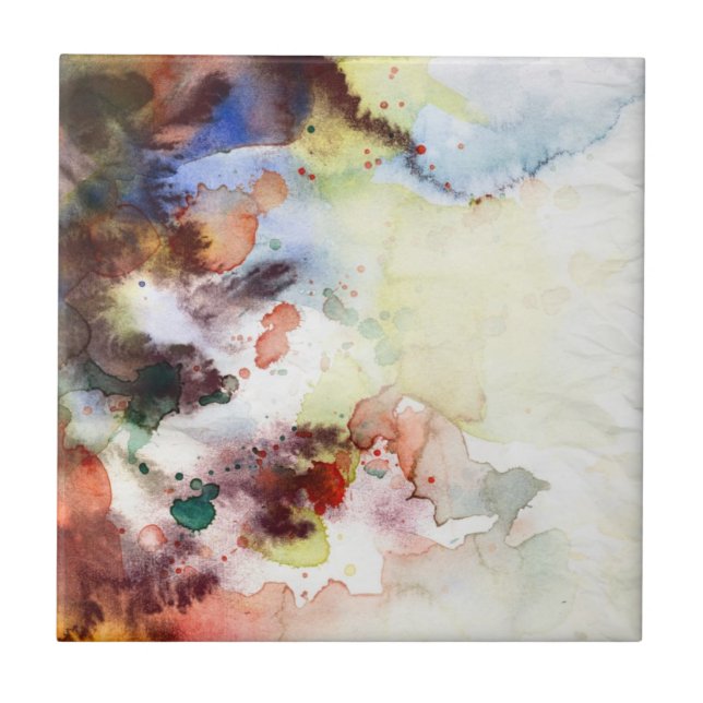Abstract watercolor grunge texture with paint tile (Front)
