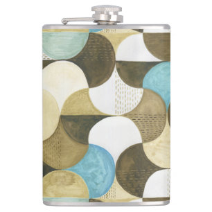 Abstract Watercolor Hand Drawn Hip Flask
