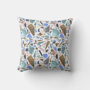Abstract watercolor: hand-drawn white background. cushion
