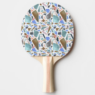 Abstract watercolor: hand-drawn white background. ping pong paddle