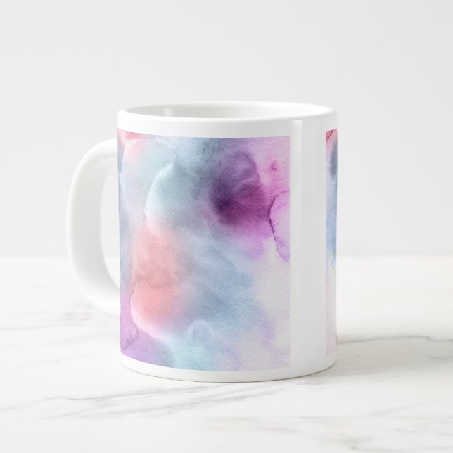 Abstract watercolor hand painted background 10 large coffee mug (Front Left)