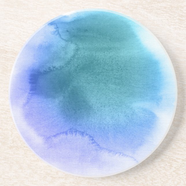 Abstract watercolor hand painted background 12 coaster (Front)