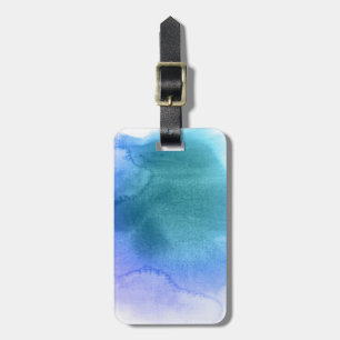 Abstract watercolor hand painted background 12 luggage tag