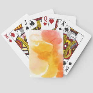 Abstract watercolor hand painted background 13 playing cards