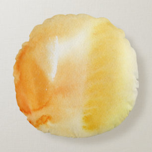 Abstract watercolor hand painted background 14 round cushion