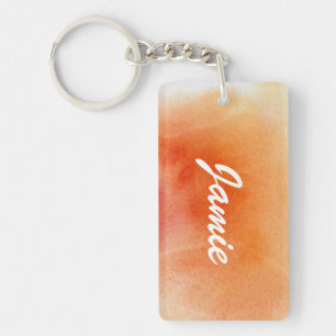 Abstract watercolor hand painted background 15 key ring