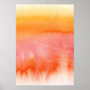 Abstract watercolor hand painted background 17 poster