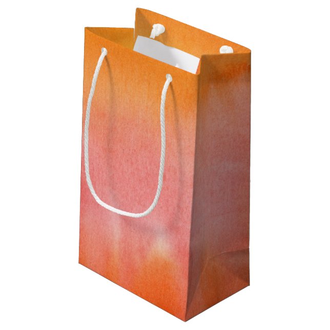 Abstract watercolor hand painted background 17 small gift bag (Back Angled)