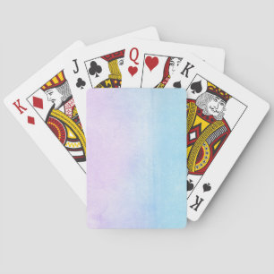 Abstract watercolor hand painted background 18 playing cards