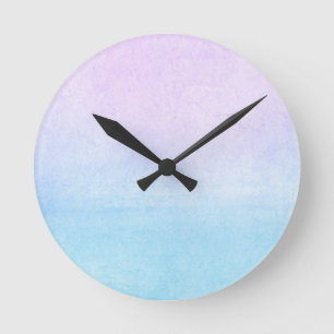 Abstract watercolor hand painted background 18 round clock