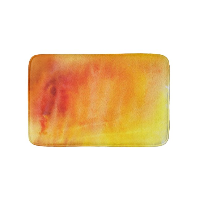 Abstract watercolor hand painted background 19 bath mat (Front)