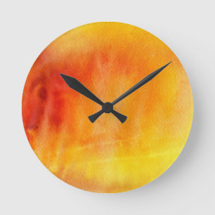 Abstract watercolor hand painted background 19 round clock