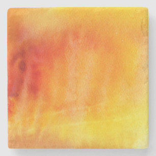 Abstract watercolor hand painted background 19 stone coaster