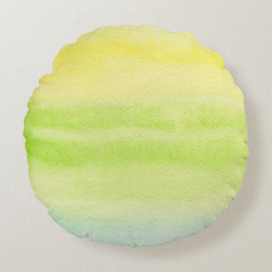 Abstract watercolor hand painted background 2 2 round cushion