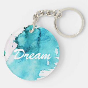Abstract watercolor hand painted background 2 key ring