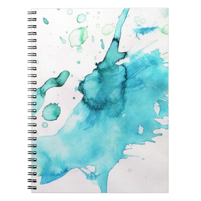 Abstract watercolor hand painted background 2 notebook (Front)