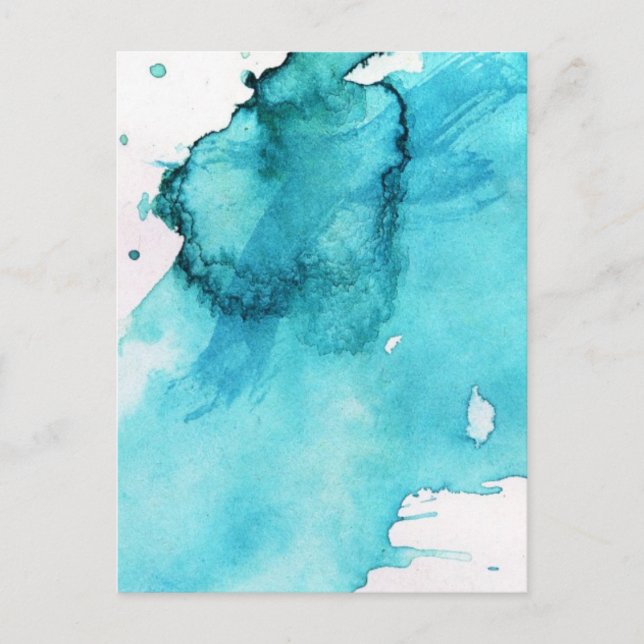 Abstract watercolor hand painted background 2 postcard (Front)