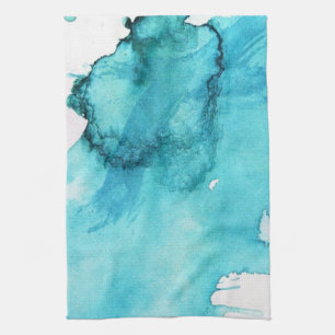 Abstract watercolor hand painted background 2 tea towel
