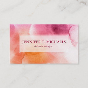 Abstract watercolor hand painted background 3 2 business card