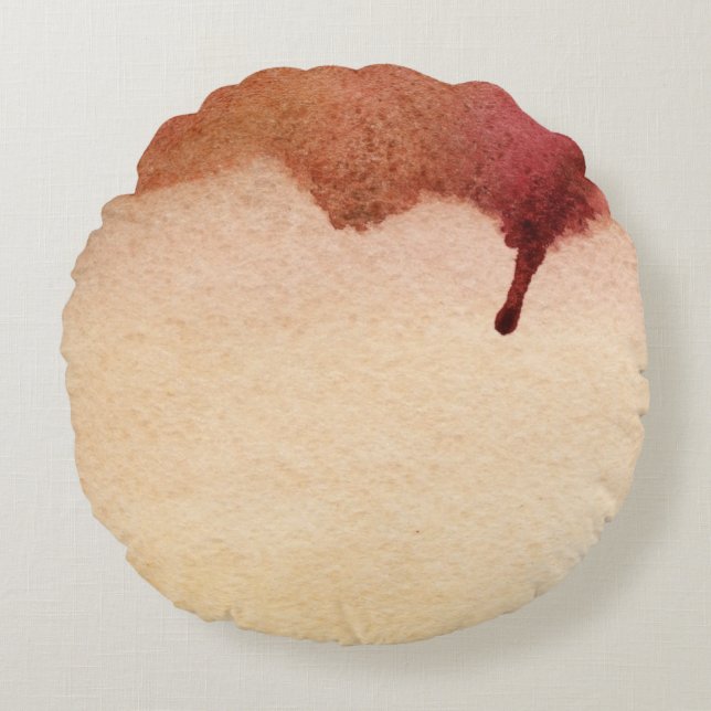 Abstract watercolor hand painted background 3 2 round cushion (Front)