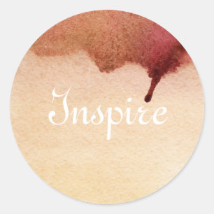 Abstract watercolor hand painted background 3 classic round sticker