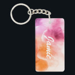 Abstract watercolor hand painted background 3 key ring<br><div class="desc">Abstract watercolor hand painted background © and ® Bigstock® - All Rights Reserved. | Create your own watercolor merchandise on Zazzle. Try adding your own text to create a one-of-a-kind product! It's easy to personalise your own item,  has no minimum orders & is custom produced when you order!</div>