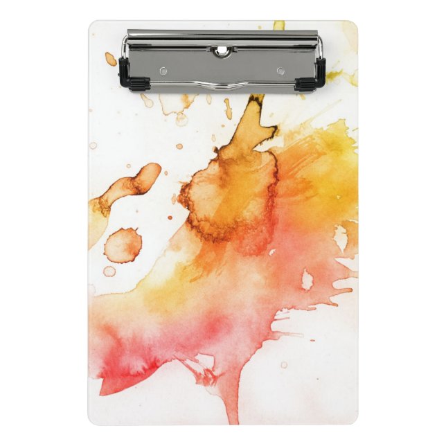 Abstract watercolor hand painted background 3 mini clipboard (Front)