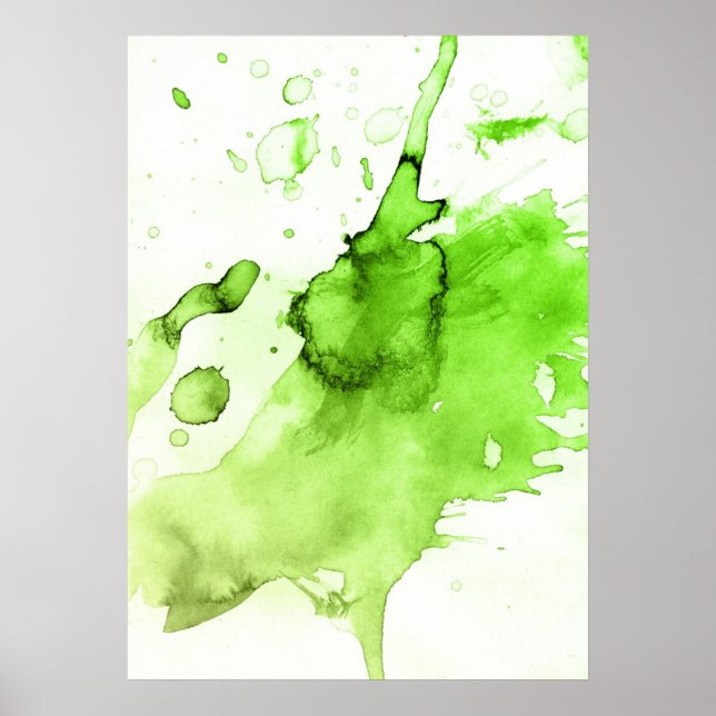 Abstract watercolor hand painted background 3 poster (Front)