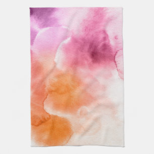 Abstract watercolor hand painted background 3 tea towel