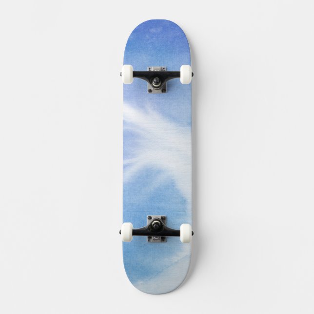 Abstract watercolor hand painted background 4 skateboard (Front)