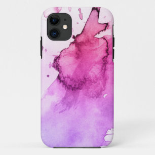 Abstract watercolor hand painted background 5 iPhone 11 case