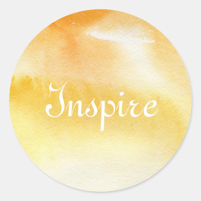 Abstract watercolor hand painted background 5 classic round sticker (Front)