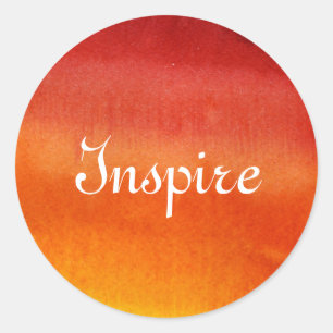 Abstract watercolor hand painted background 5 classic round sticker