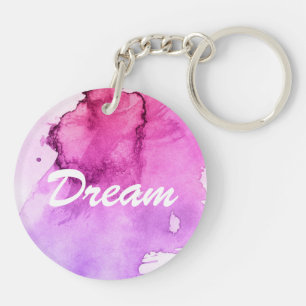 Abstract watercolor hand painted background 5 key ring