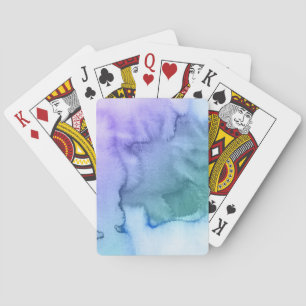 Abstract watercolor hand painted background 6 2 playing cards