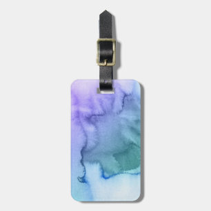 Abstract watercolor hand painted background 6 luggage tag
