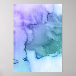 Abstract watercolor hand painted background 6 poster