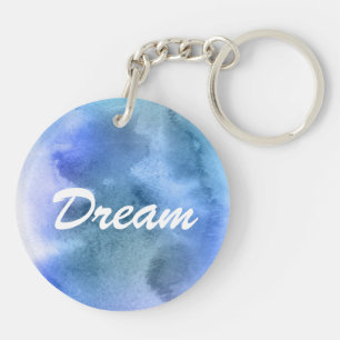 Abstract watercolor hand painted background 9 key ring