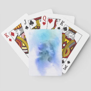 Abstract watercolor hand painted background 9 playing cards