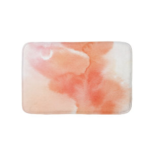 Abstract watercolor hand painted background bath mat
