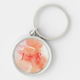 Abstract watercolor hand painted background key ring