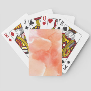 Abstract watercolor hand painted background playing cards