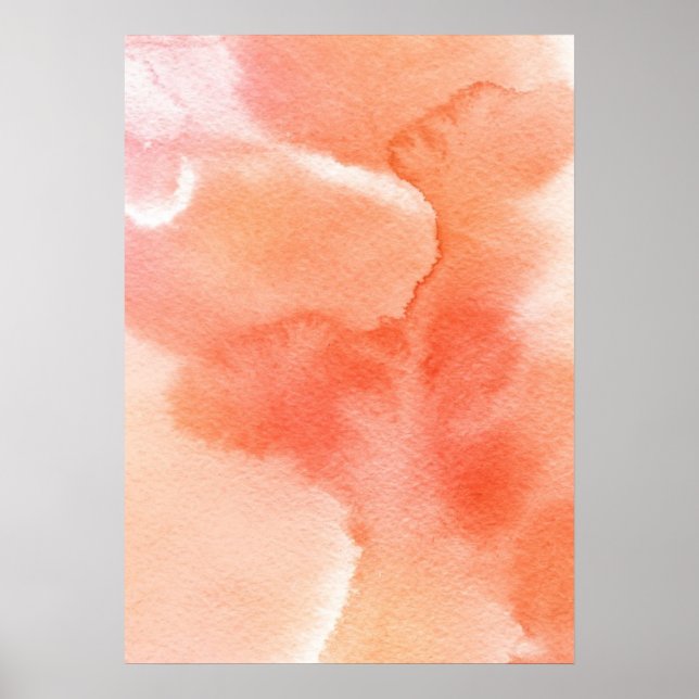 Abstract watercolor hand painted background poster (Front)
