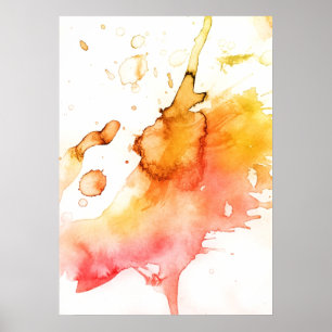 Abstract watercolor hand painted background poster