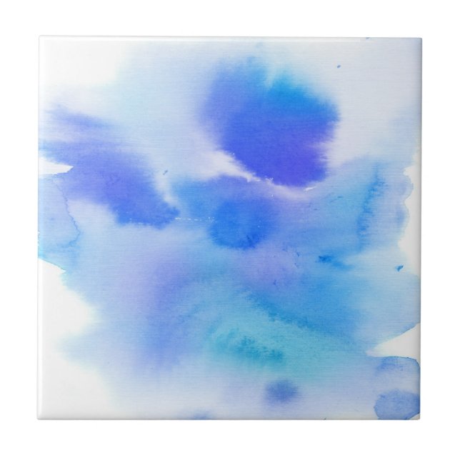 Abstract watercolor hand painted background. tile (Front)