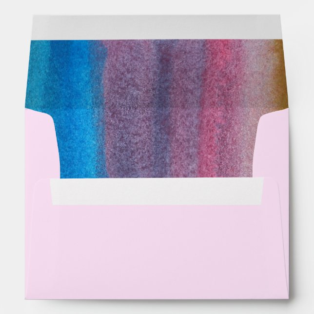 abstract watercolor hand painted envelope (Back (Bottom))