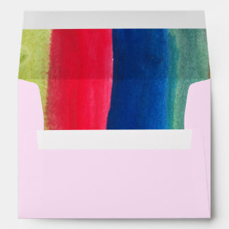abstract watercolor hand painted envelope